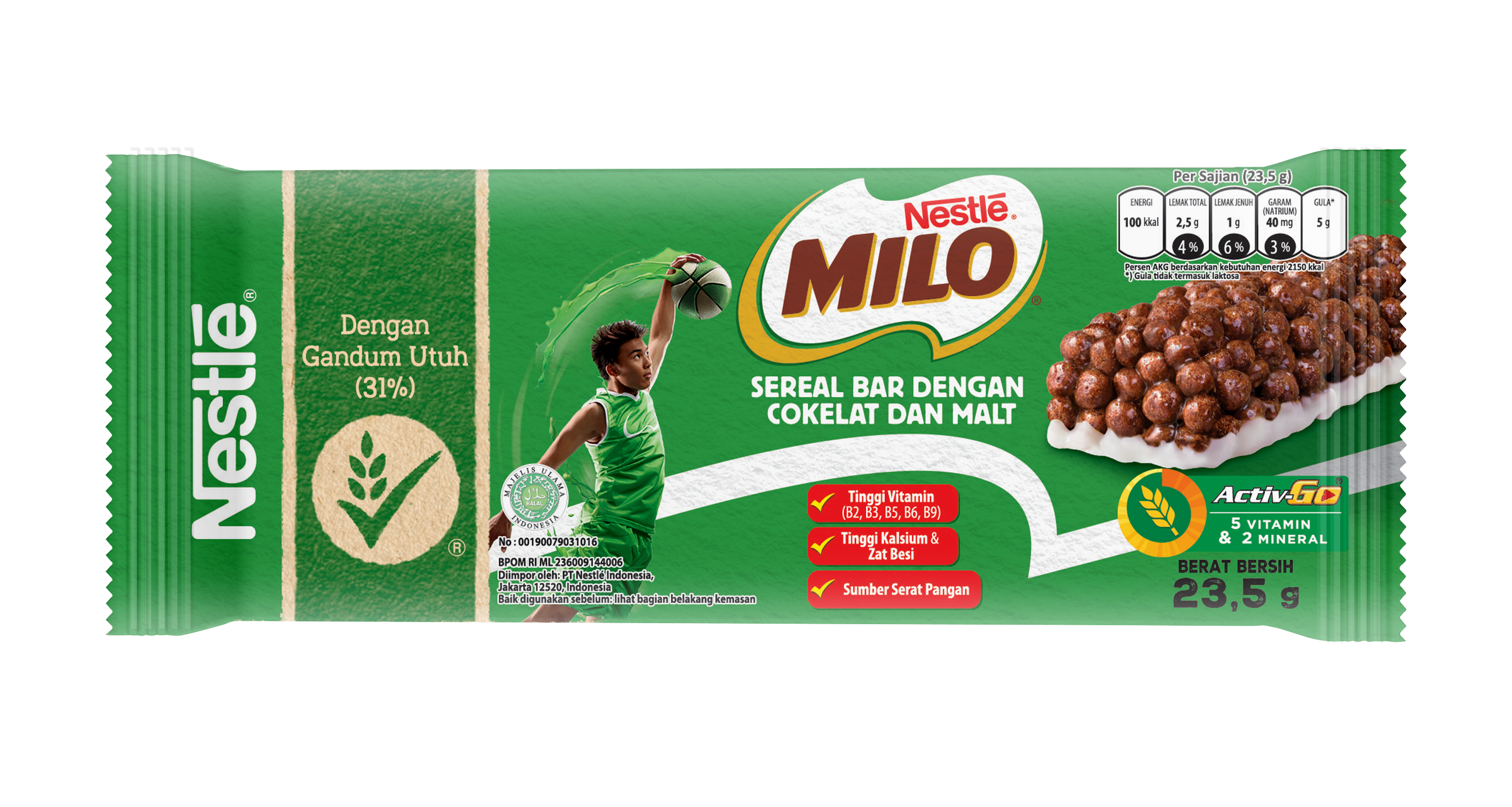 MILO CEREAL BAR 12 X (16 X 23.5 GR)